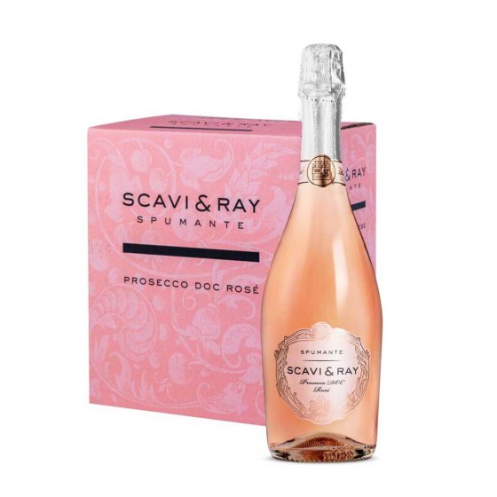 SCAVI und RAY Prosecco DOC Rose italienischer Schaumwein 750ml 