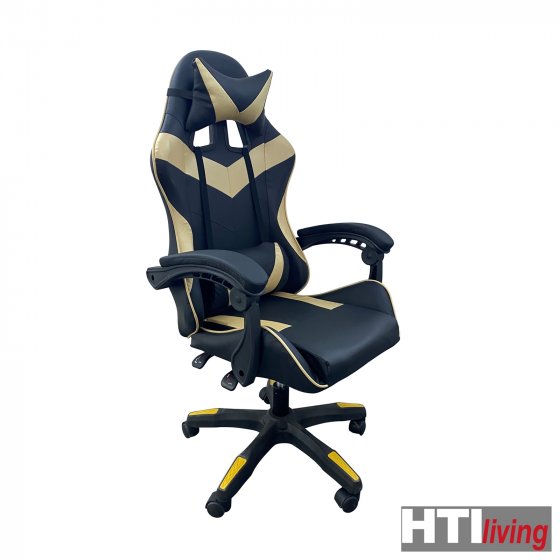 Schreibtischstuhl Krit Schwarz-Gold 