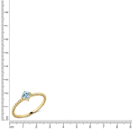 Ring 375 Gold Gelb Sky Blue Topas Blau 