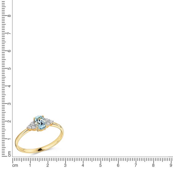 Ring 375 Gold Gelb Topas und Zirkonia 