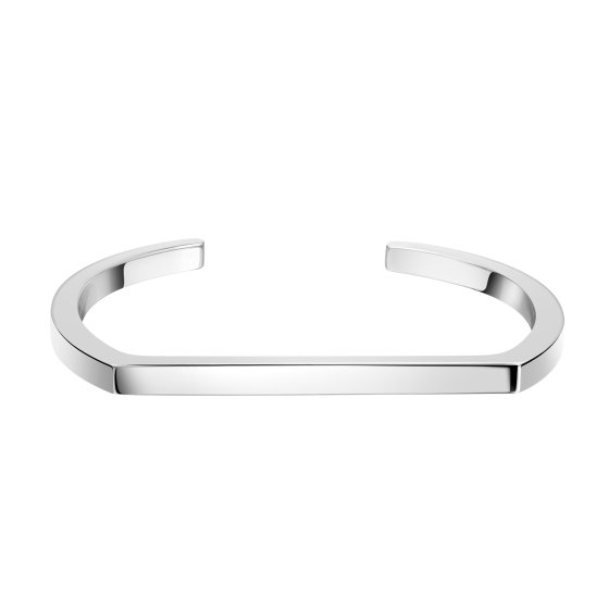 Armreif 925 Sterling Silber rhodiniert edged 