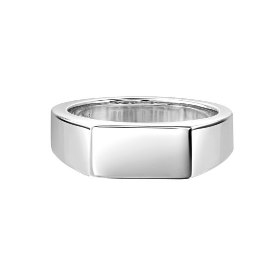 Ring 925 Sterling Silber poliert rhodiniert edged 
