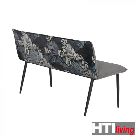 Bank Velvet Grau mit Print auf Rückseite Bangor