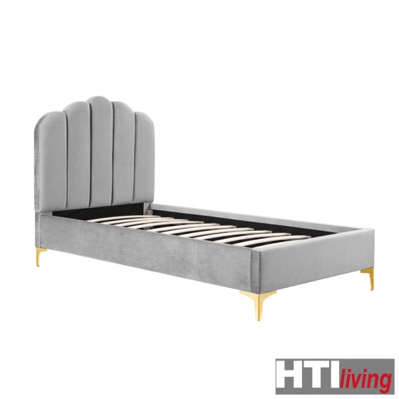 Bett 90 x 200 cm Yoris Grau