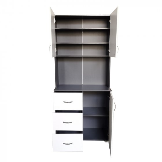 Küchenschrank Weiß/Grau Blanca
