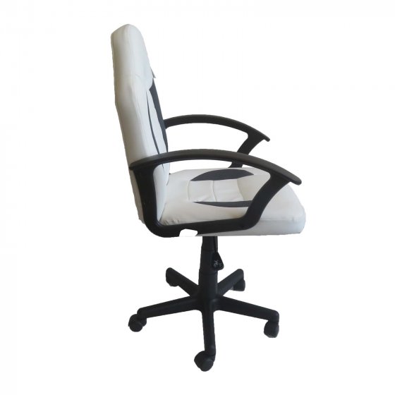 Schreibtischstuhl Junior höhenverstellbar ergonomischer Drehstuhl Weiß-Grau 