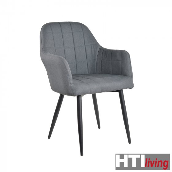 Stuhl Albany Webstoff 2er-Set Grau