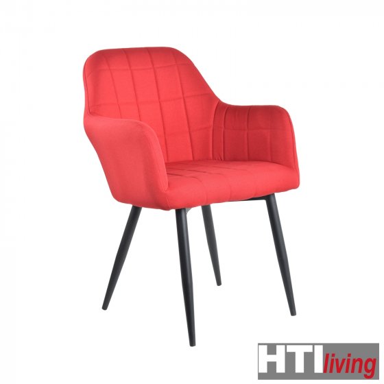 Stuhl Albany Webstoff 2er-Set Rot