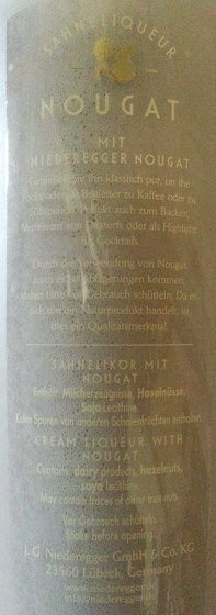 Niederegger Nougat Liqueur Fläschchen Sahnenougatlikör 350ml 