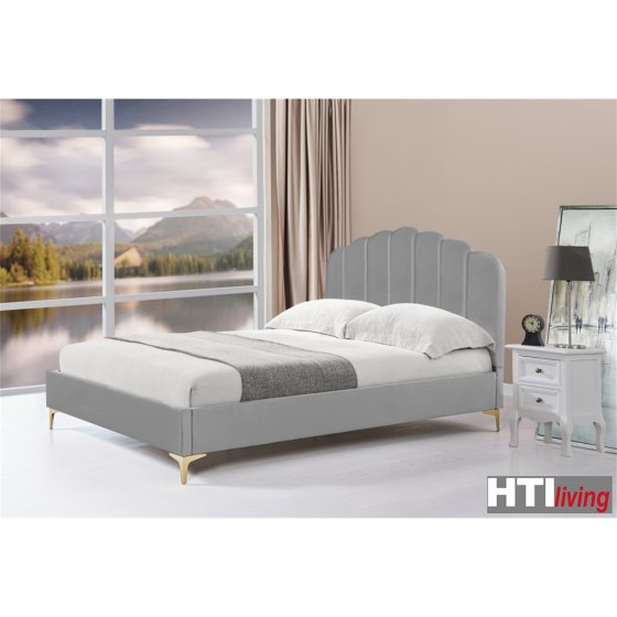 Bett 140 x 200 cm Yoris Grau