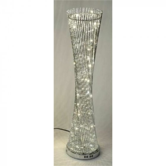 Stehlampe silber gedreht 