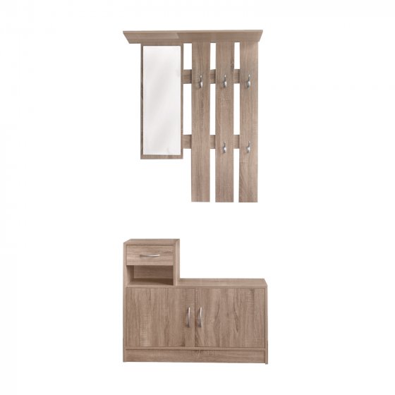 Garderobenpaneel mit Schuhschrank Thekla Sonoma 