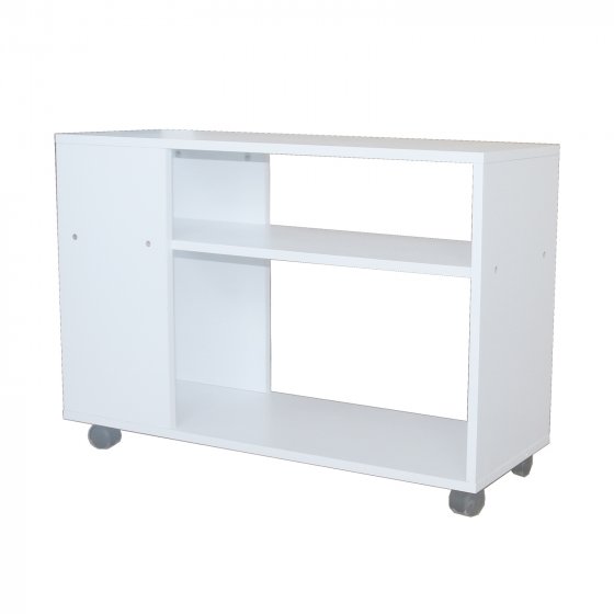 Beistelltisch auf Rollen Thekla Weiß 