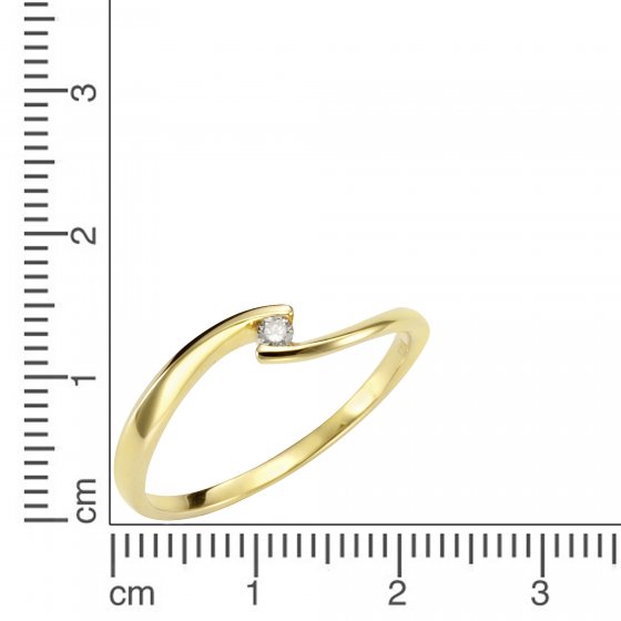Ring Gold 750 mit Brillant 0,04ct. 