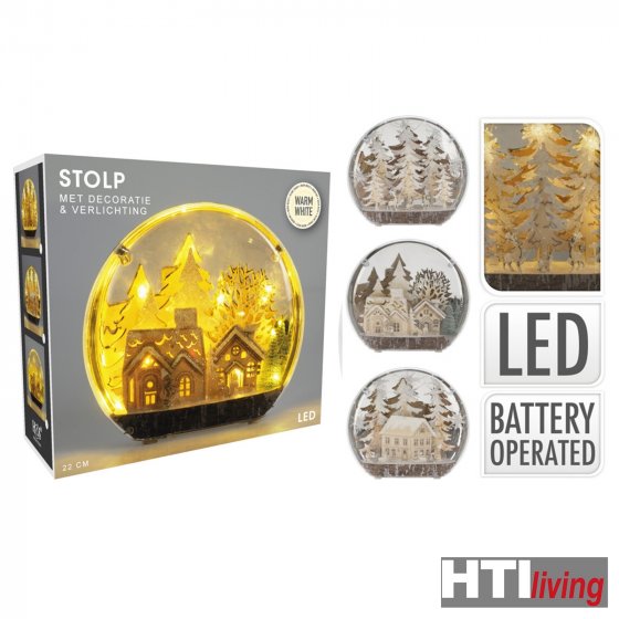 Weihnachtsdeko Kuppel, LED Wald 