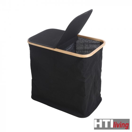 Wäschebox Grau Textilstoff 