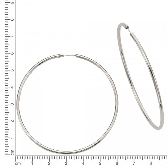 Creolen 925 Silber rhodiniert 6,0cm 