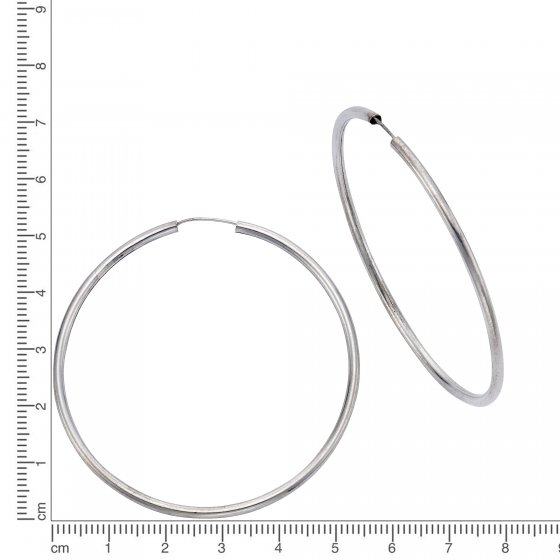 Creolen 925 Silber rhodiniert 5,0cm 