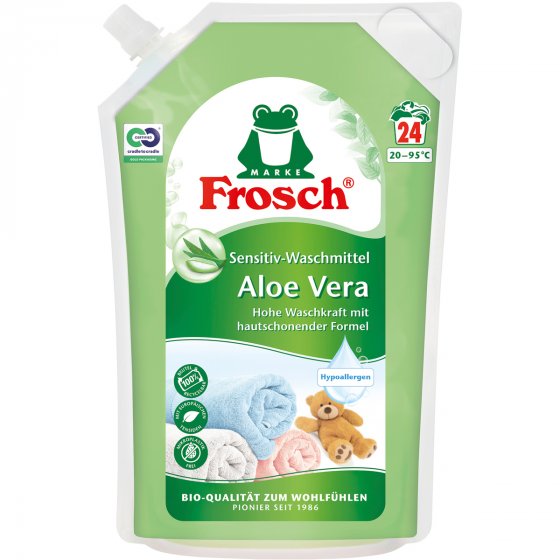 Frosch Aloe Vera Waschmittel vegan Wiederverschließbar 24 WL 5er Pack 