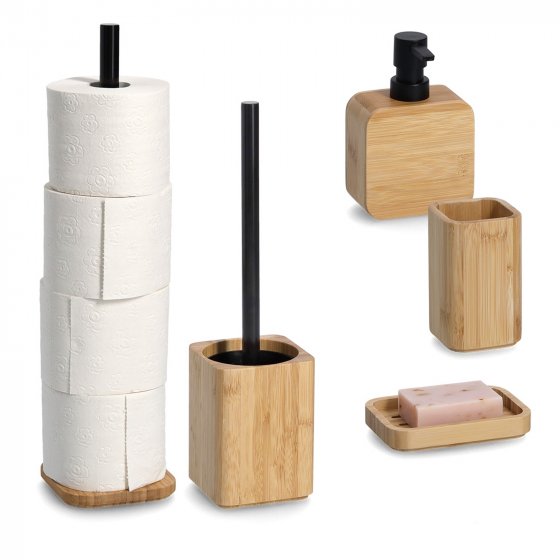 WC- Bürstenhalter m. Bürste Bamboo/Kunststoff