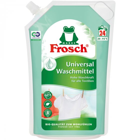 Frosch Flüssig Waschmittel Wiederverschließbar 24 WL 1800ml 5er Pack 