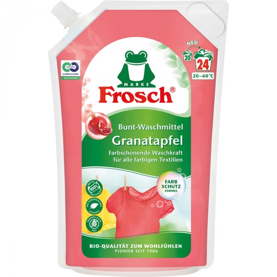 Frosch Granatapfel Waschmittel hohe Waschkraft 24 WL 1800ml 5er Pack 