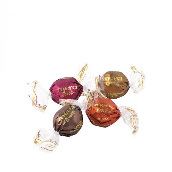 Merci Lovelies Creamy verpackte Pralinen 4fach sortiert 185g 