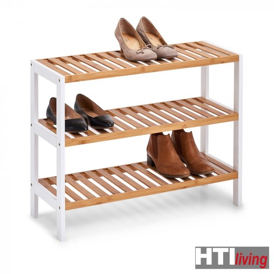 Schuhregal, weiß-natur Schuhablage 