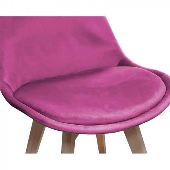 Esszimmerstuhl Samt 4er Set Atlanta Pink 