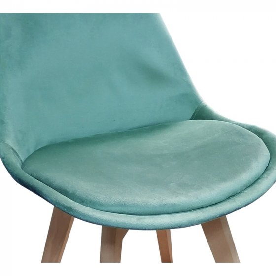 Esszimmerstuhl Samt 1 Stück Atlanta Türkis 