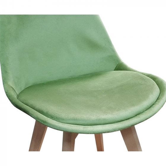 Esszimmerstuhl Samt 4er Set Atlanta Hellgrün 