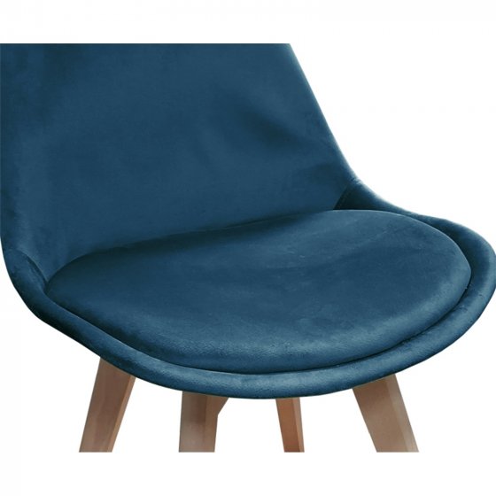 Esszimmerstuhl Samt Atlanta Blau 