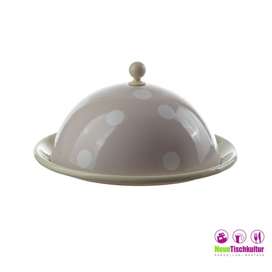 Butterdose rund, Tupfen Retro 