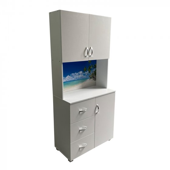 Schrank mit bedruckter Rückwand Palmen 