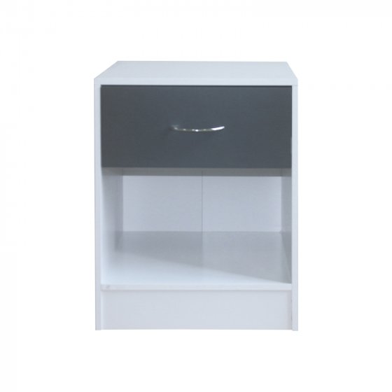 Nachtschrank 2er Set Thekla Weiß/Grau 