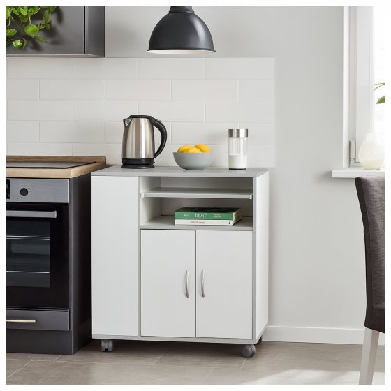 Küchenschrank Thekla Weiß/Silber 