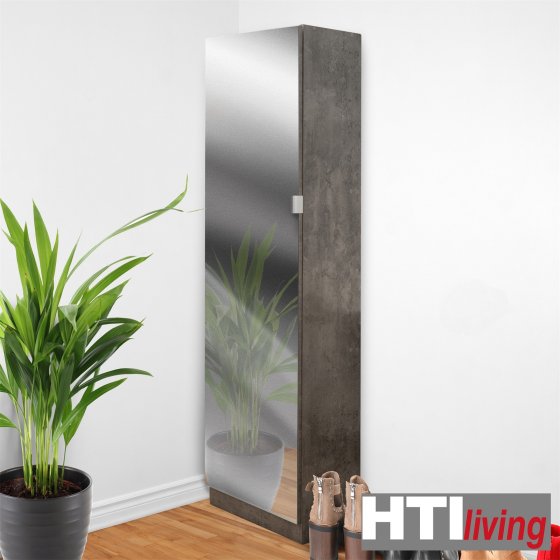 Schuhschrank mit Spiegeltür Thekla Beton 