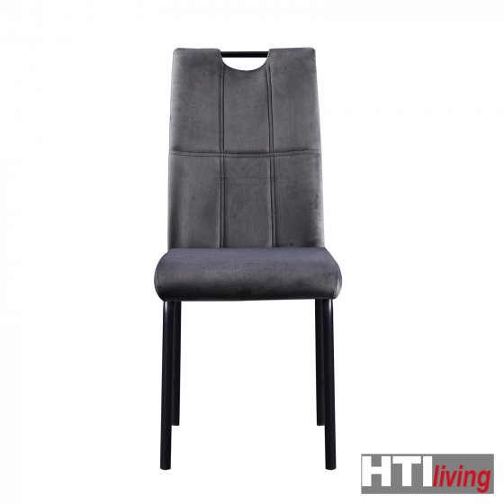 Stuhl Denton Velvet Grau 