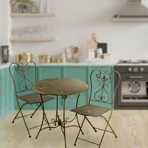 Essgruppe 3-teilig Lily Braun 