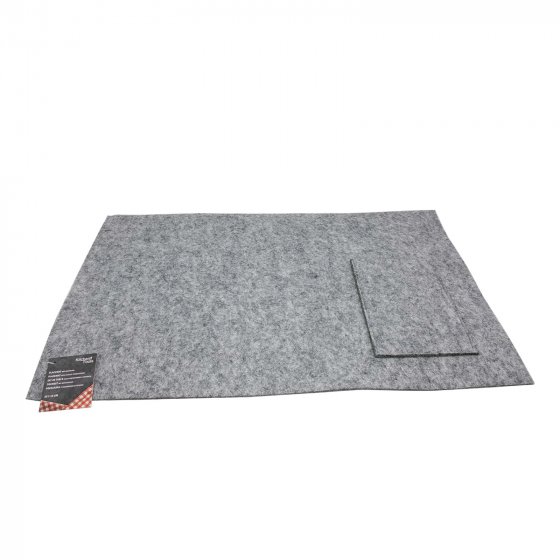 Platzset 4er Set  mit Bestecktasche Dunkelgrau Hellgrau 