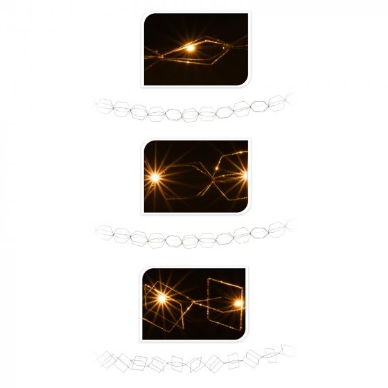 Girlande, LED, Metall 190 cm