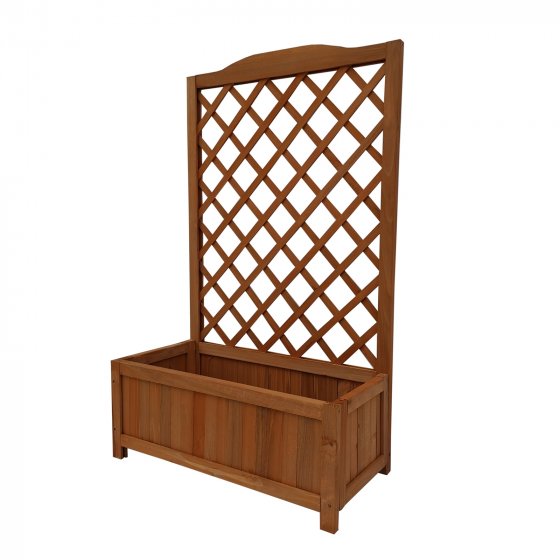 Pflanzkasten mit Rankgitter aus Holz Blumenkasten für Terrasse und Balkon 