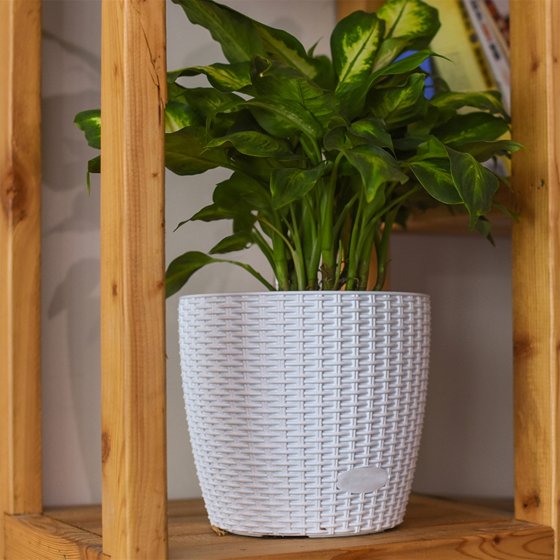 Blumentopf Hydro Ø 27 cm 2er Set Nessa Weiß 