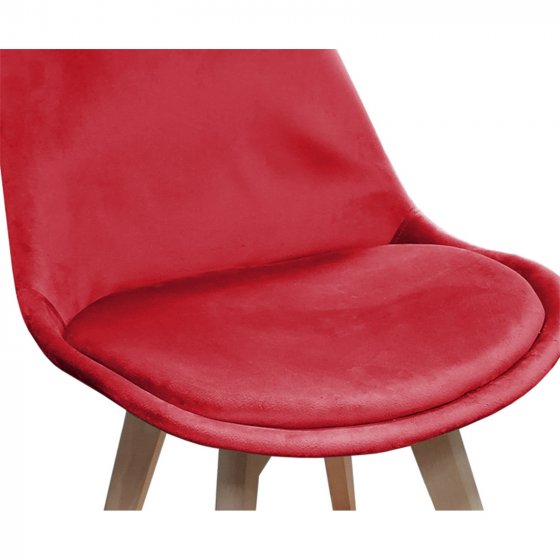 Stuhl Atlanta Velvet Rot 