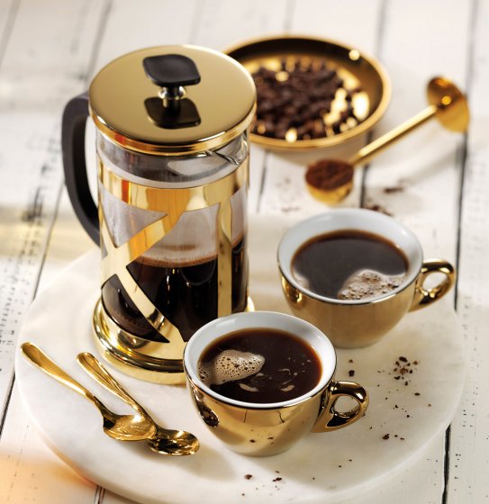 Kaffeelöffel goldfarben 6 er Set STEEL ORO 