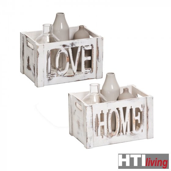 Aufbewahrungskisten Love und Home 2er-Set 
