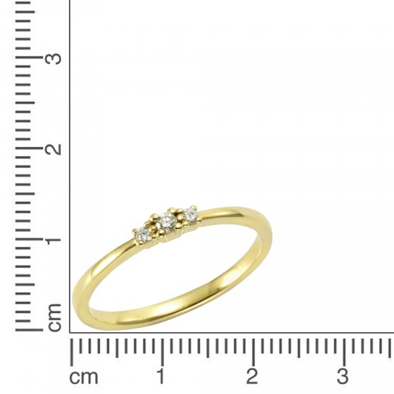 Ring Gold 585 mit 3x Brillant zus. 0,08ct. 