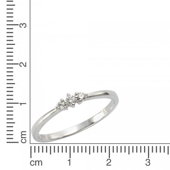Ring Gold 585 mit 3x Brillant zus. 0,10ct. 