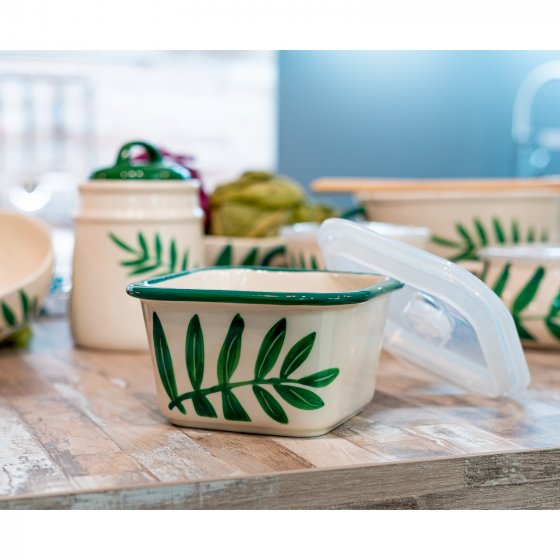 Schüssel mit Deckel 0,8 Liter Olivenzweig 