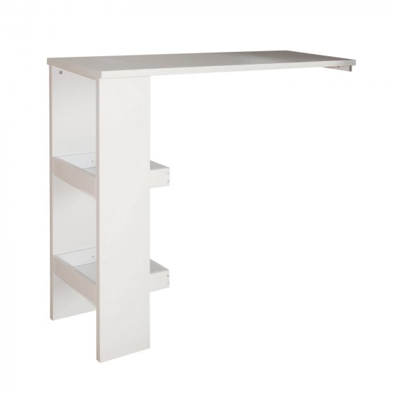 Bartisch mit Stauraum moderner Küchentisch in Weiß 